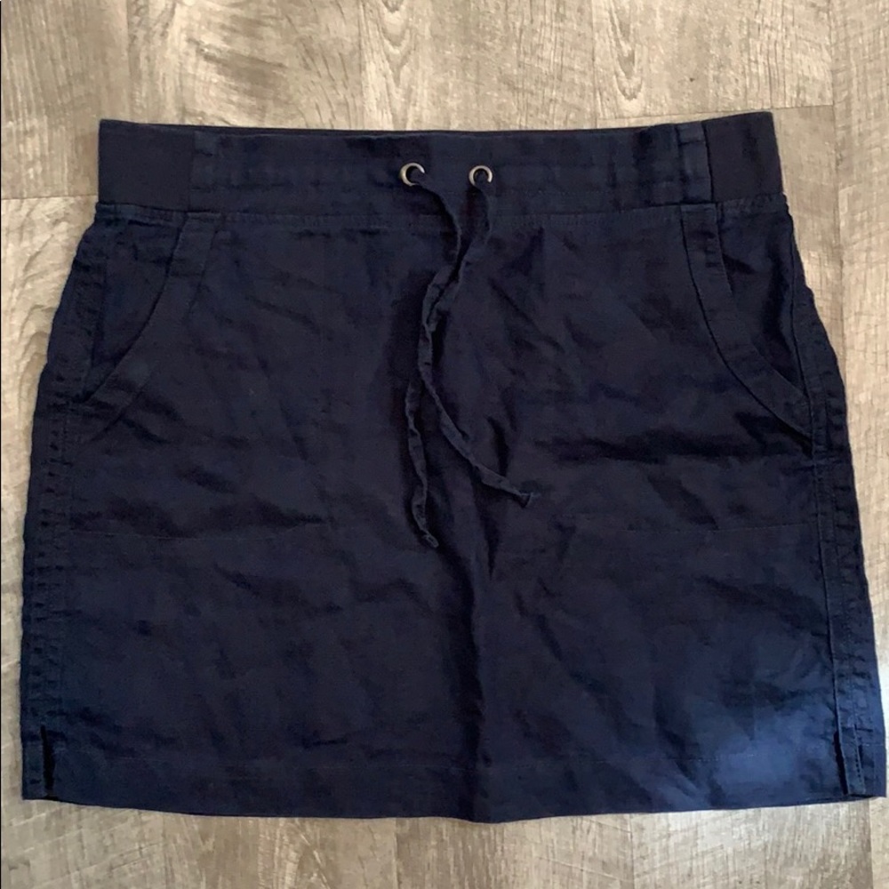 Athleta Navy Linen Skirt